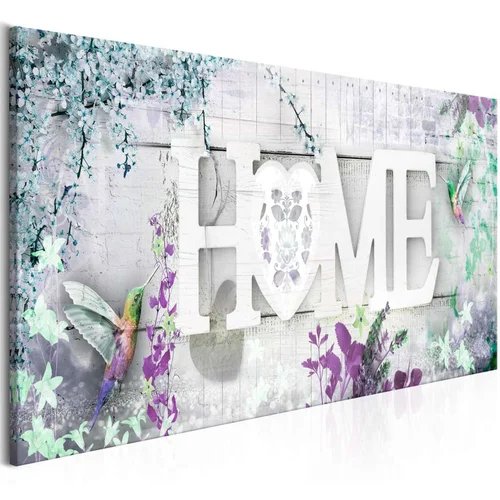  Slika - Home and Hummingbirds (1 Part) Green Narrow 120x40