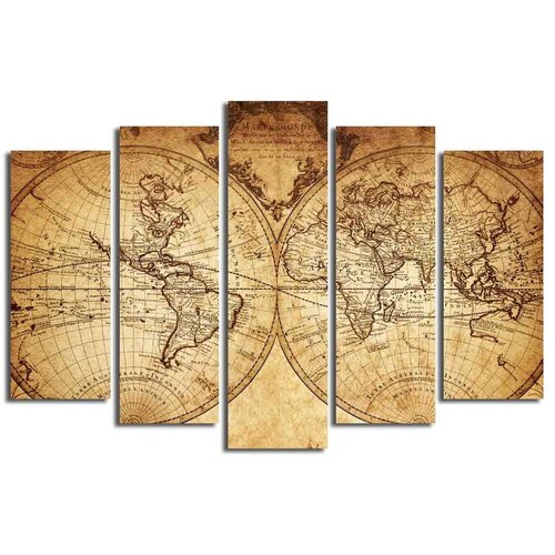Bonanza Večdelna slika Big Map Of The World, 105 x 70 cm Slike
