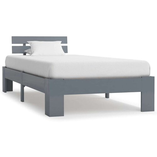  Za krevet od masivne borovine sivi 100 x 200 cm Slike