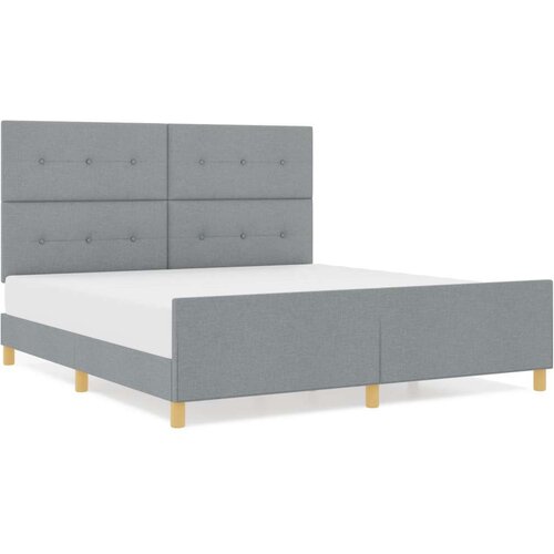  Krevet na okviru Svjetlosiva 180x200 cm Tkanina Slike