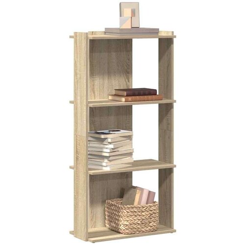 vidaXL Regal za knjige s 3 razine boja hrasta 60x30x120 cm drveni Cene