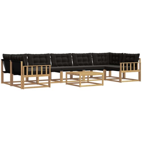  Set vanjskih sofa 8 pcs Bijela i crna 79 x 79 x 37 cm Slike