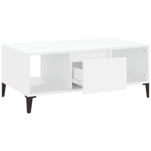  Stolić za kavu bijeli 90 x 50 x 36,5 cm od konstruiranog drva Slike
