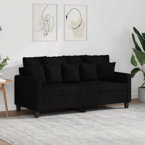  Dvosjed od tkanine crni 140 cm Cijene