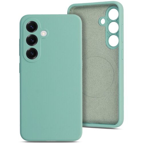 Onasi Mat Liquid silikonski ovitek z MagSafe za Samsung Galaxy S25 Edge - mint Cene