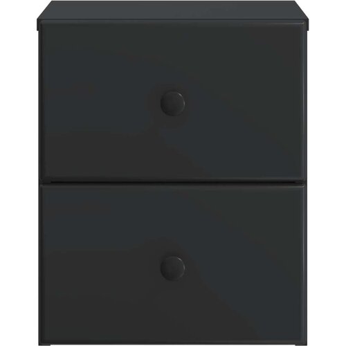  Noćni ormarić za montažu na zid 2 pcs Crna 34 5 x 33 x 40 cm Slike