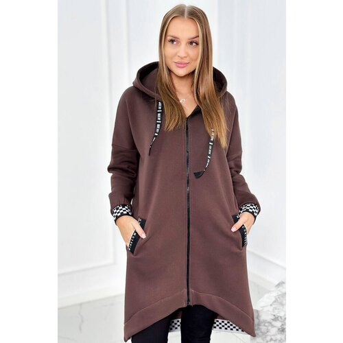 Kesi Brown zip-up hoodie Cene