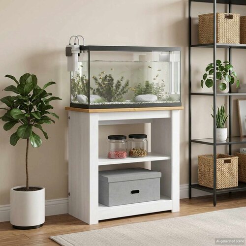  Stalak za akvarij PANAMA Bijela i smeđa 60 x 30 x 60 cm 150 kg Cijene