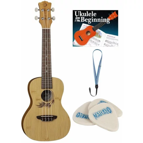 Luna UKE-BAMBOO-C SET Koncertni ukulele Natural