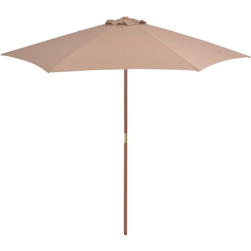 vidaXL Zunanji senčnik z lesenim drogom 270 cm taupe, (20609863) Cene