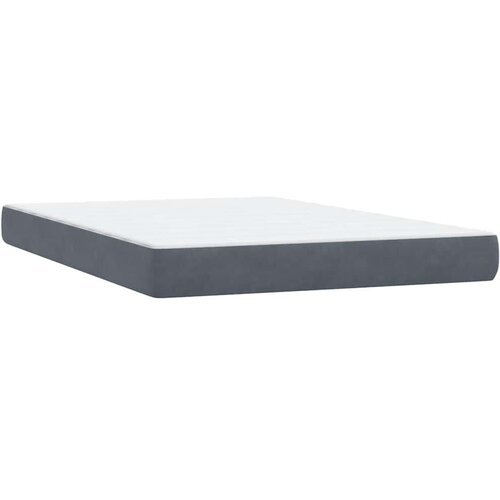 vidaXL Box Spring postelja z vzmetnico Temno siva 140x220 cm Velvet Cene