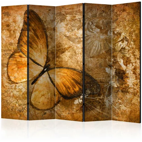  Paravan u 5 dijelova - butterfly (sepia) II [Room Dividers] 225x172