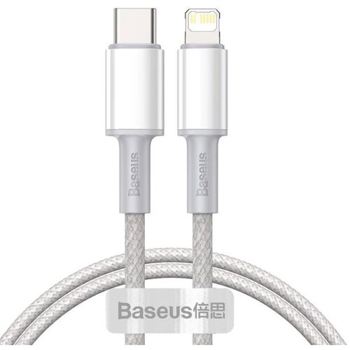 Baseus Kabel USB-C &amp;rarr; MFI QC PD 20W 1m Woven Bijeli, (6953156231924) Slike