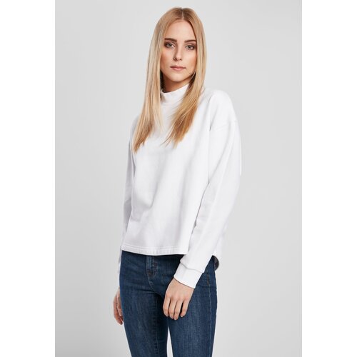 Urban Classics Women's Oversized High Neck Crew White Cene