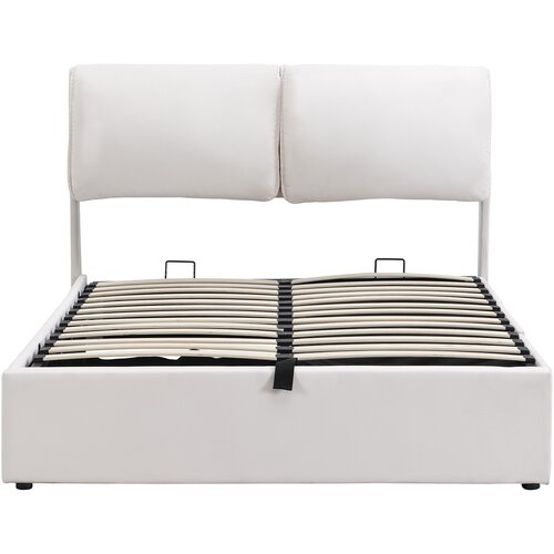 Lumor Oblazinjena postelja s predalom 140x190 cm - s tremi predali - letvena podlaga - žamet - bež, (22151226) Cene
