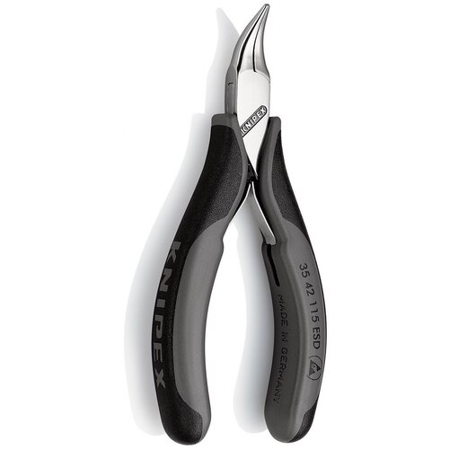 Knipex kle&amp;scaron;ta za elektroniku sa poluokruglim čeljustima 115mm - pod 45&amp;deg; (35 42 115 esd) Slike