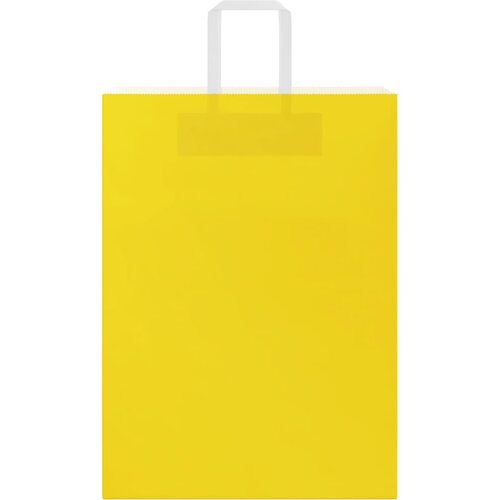 Papirnate vrećice 250 kom s ručkama žute 32x17x44 cm Slike