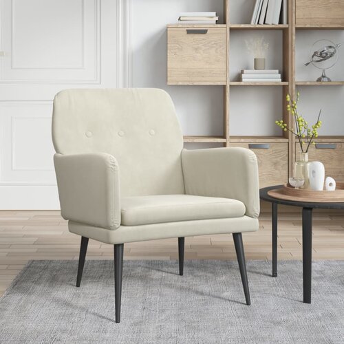vidaXL Fotelja krem 62 x 79 x 79 cm baršunasta Cijene