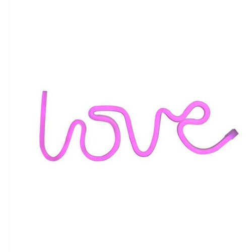 GOLDWAY Love Neon Light Sign Art Applique Murale USB/Batterie LED Rose, (21978921) Slike