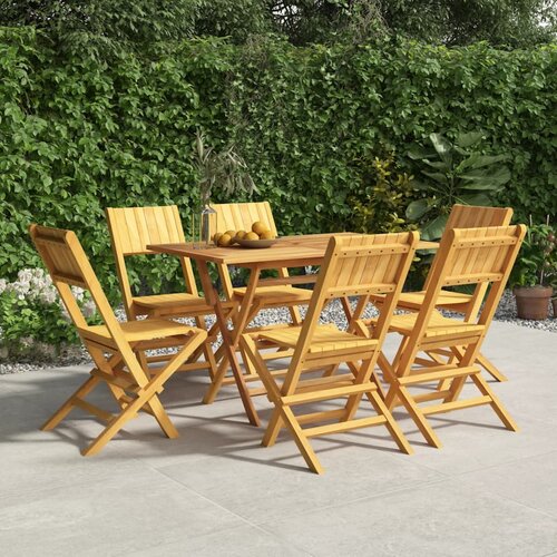 VidaXL Sklopive vrtne stolice 6 kom 47x61x90 cm od masivne tikovine Slike