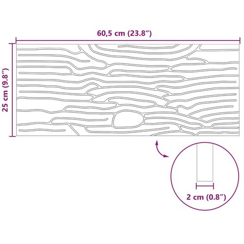  Kamen za hodanje 6 pcs Crna 60 5 x 25 x 2 cm Guma - Crna Slike