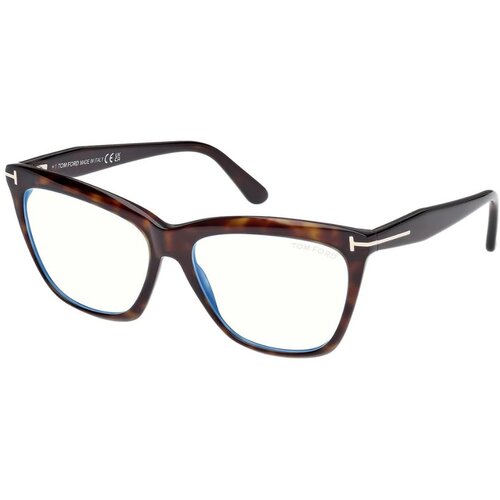 Tom Ford Ženski okvir za dioptrijske naočare Blue Block 0FT6064-B 5256, Smeđi Slike