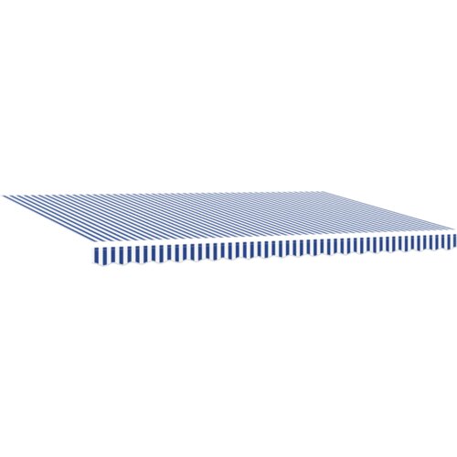 VidaXL Skrovita tenda with Plava i bijela 5 x 3 m Platno i metal Slike