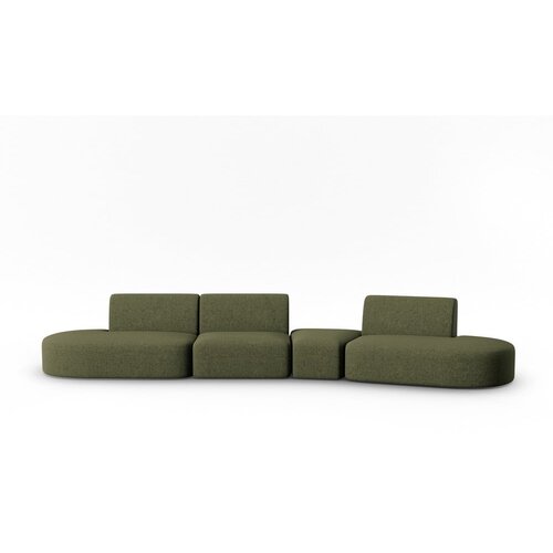Milo Casa Zelena sofa od &amp;scaron;enila s desnim kutom 428 cm Paolo &amp;ndash; Slike
