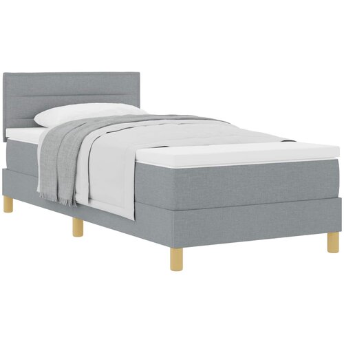  Krevet s opruga kutije Svijetlo siva 80 x 200 cm tkanina Slike