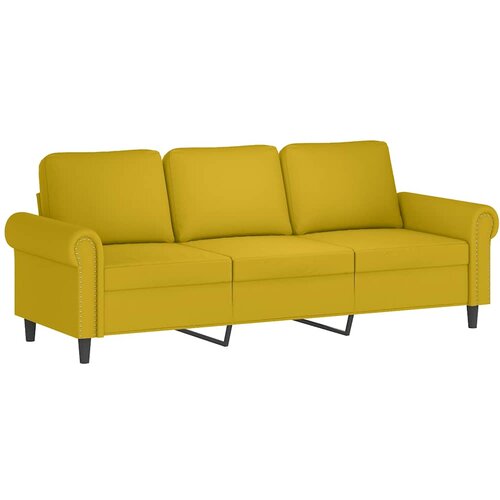  4-dijelni set sofa s jastucima žuti bar&amp;scaron;unasti Slike
