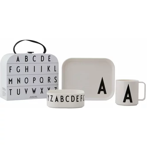 Design Letters 3-dijelni dječji set za jelo s kovčekom Classics A