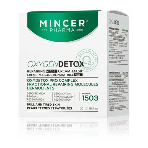 Mincer Pharma oxigen detox N° 1503 - noćna krema i maska za oporavak kože 50ml Slike
