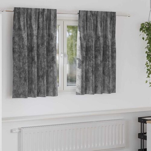  Baršunaste zavjese sa zavjesama 2 pcs Siva 140 x 140 cm Baršun Cene