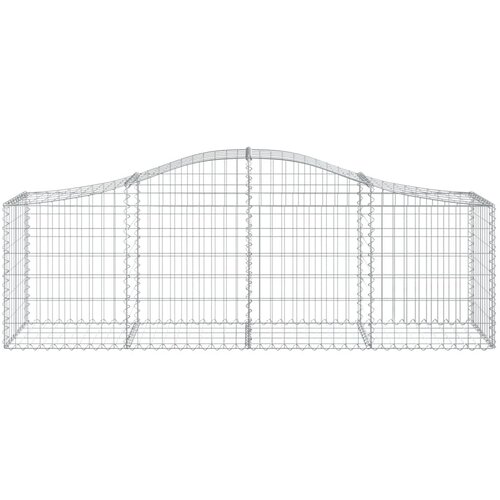  Lučne gabionske ko&amp;scaron;are 12 kom 200x50x60/80 cm pocinčano željezo Slike