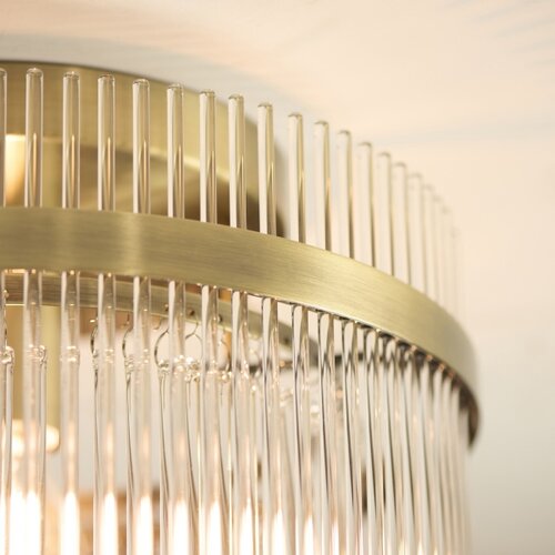 Endon 119492 - plafonski luster marietta 1xE27/10W/230V mesing/transparentno Slike