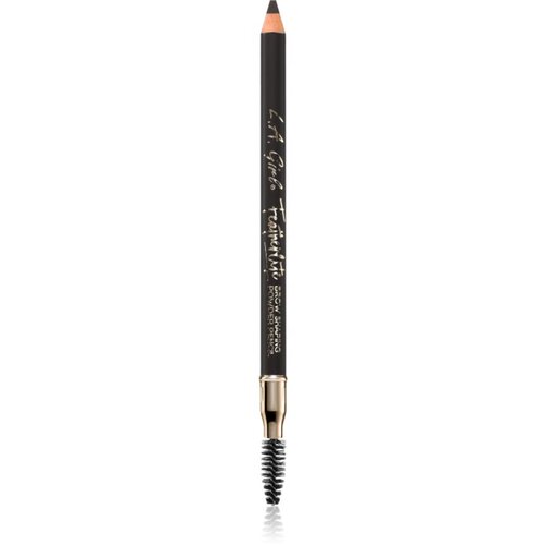 L.A. Girl Cosmetics Featherlite dolgoobstojni svinčnik za obrvi s krtačko odtenek Soft Black 1.1 g Slike
