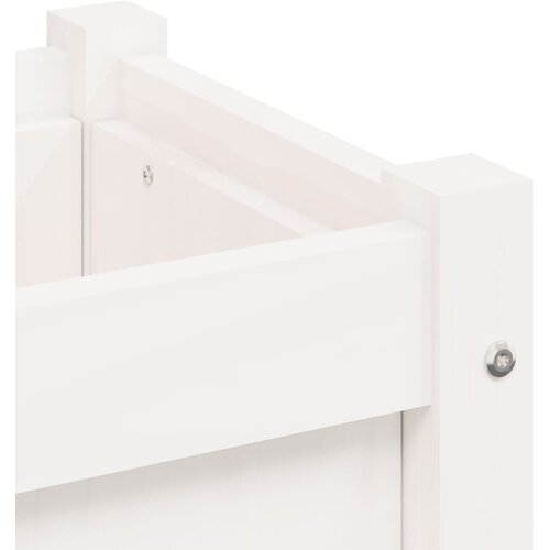  Vrtna sadilica s nogama bijela 110x31x70 cm od masivne borovine Slike