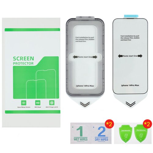 INF 2 paketa HD filmov za zaslon, odporen na eksplozijo, odporen na prah in praske za iPhone Transparent iPhone 14 Pro, (21236435) Cene