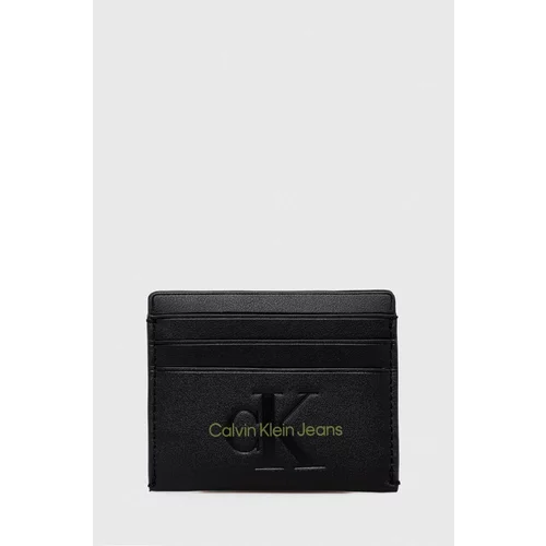 Calvin Klein Jeans Etui za kartice črna barva