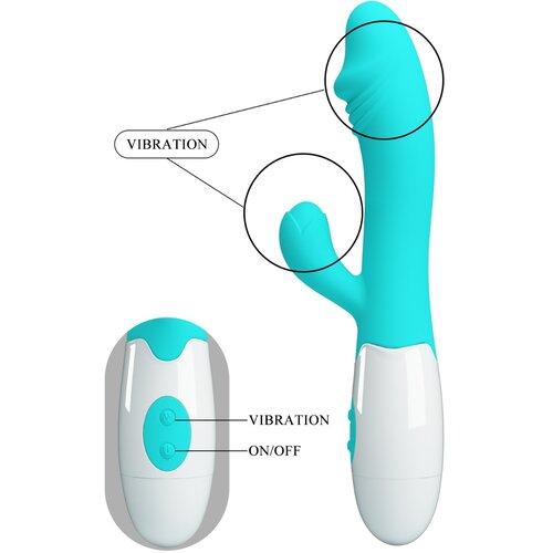 Pretty Love Vibrator Rabbit Pretty Love Snappy Aqua Green Slike