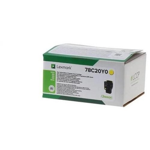 Lexmark 78C20Y0 toner cartridge 1 pc(s) Original Yellow Slike