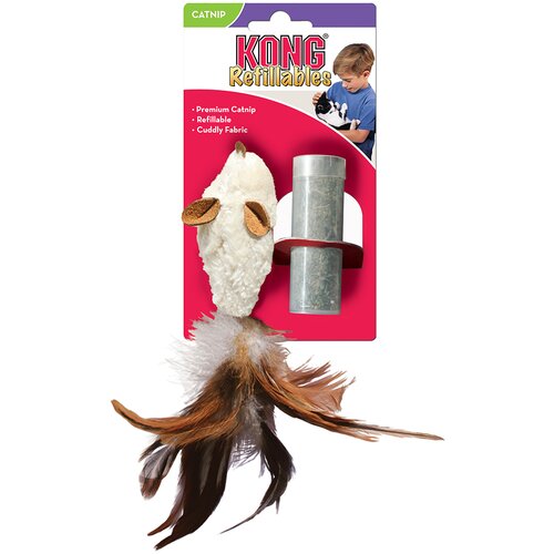 Kong Feather Mouse z mačjo meto - 1 kos Slike