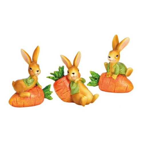 Viter uskršnja figura zeka sa šargarepom 6x3xh8cm ( 10038889 ) Slike