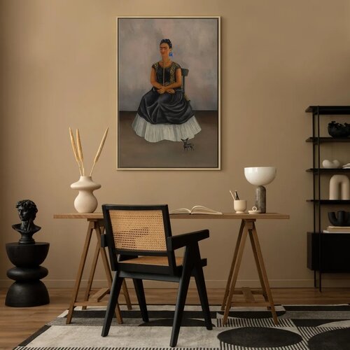  Slika - Frida Kahlo &amp;ndash; Itzcuintli Dog with Me 60x90 U prirodnom drvenom okviru Slike