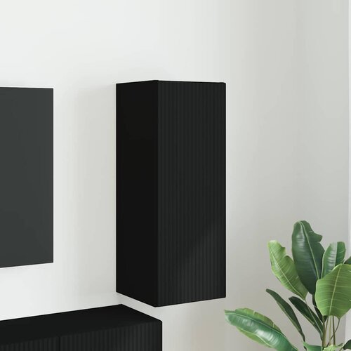 TV zidni ormar Zidne Crna 30 x 31 x 80 cm Konstruirano drvo Cene