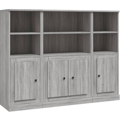 Maison Chic 3 kosi Visoke omare - Komode - Predalnik siva sonoma inženirski les, (21720225) Slike