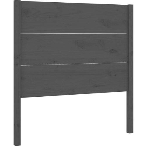  Uzglavlje sivo 96 x 4 x 100 cm od masivne borovine Slike