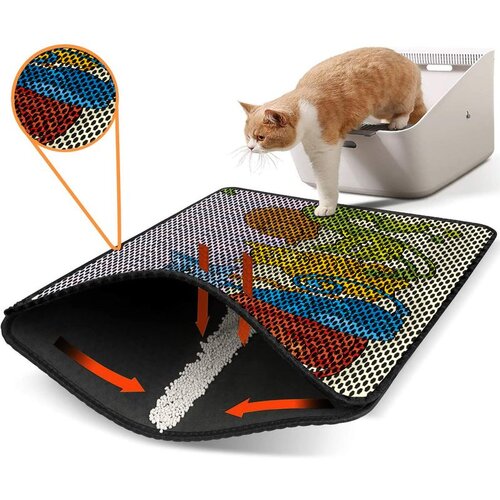 WALLXPERT Nrszn0233 Multicolor Cat Litter Mat Cene