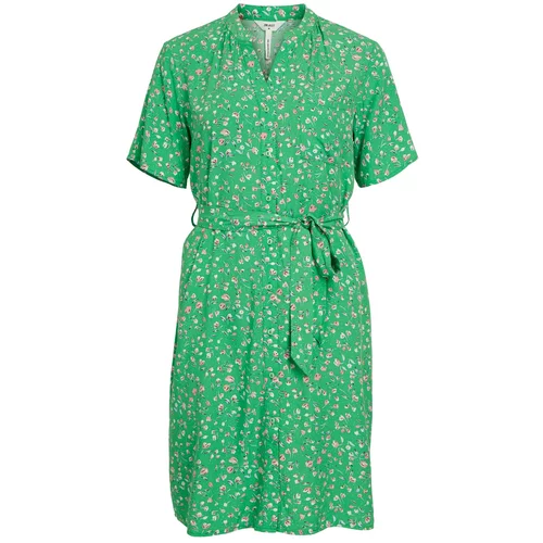Object Košulja haljina 'Ema Elise' travnato zelena / roza / crna / bijela