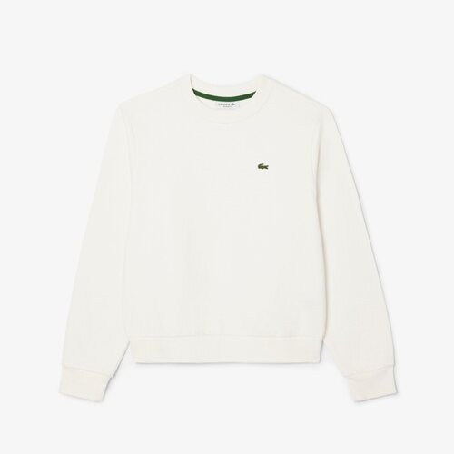 Lacoste Puloverji RELAXED FIT FLEECE CREW NECK Bela Slike